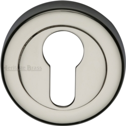 ROUND EURO PROFILE ESCUTCHEON POLISHED NICKEL V4020-PNF