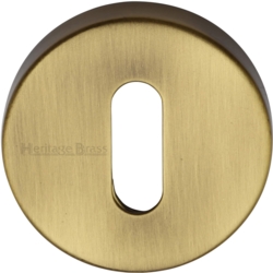 ROUND MORTICE KEY ESCUTCHEON 46mm ANTIQUE BRASS V4007-AT