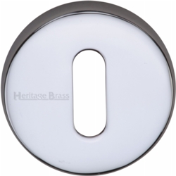 ROUND MORTICE KEY ESCUTCHEON 46mm POLISHED CHROME V4007-PC