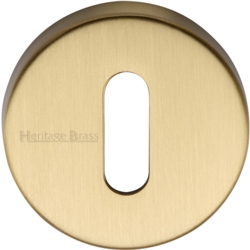ROUND MORTICE KEY ESCUTCHEON 46mm SATIN BRASS V4007-SB