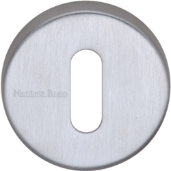 ROUND MORTICE KEY ESCUTCHEON 46mm SATIN CHROME V4007-SC