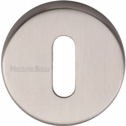 ROUND MORTICE KEY ESCUTCHEON 46mm SATIN NICKEL V4007-SN