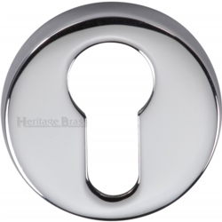ROUND EURO PROFILE ESCUTCHEON 46mm POLISHED CHROME V4008-PC