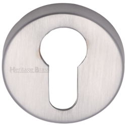 ROUND EURO PROFILE ESCUTCHEON 46mm SATIN CHROME V4008-SC