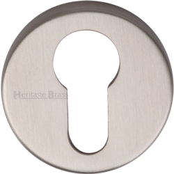 ROUND EURO PROFILE ESCUTCHEON 46mm SATIN CHROME V4008-SN
