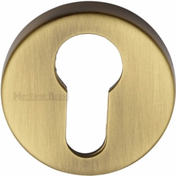 ROUND EURO PROFILE ESCUTCHEON 46mm ANTIQUE BRASS V4008-AT