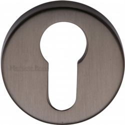 ROUND EURO PROFILE ESCUTCHEON 46mm MATT BRONZE V4008-MB