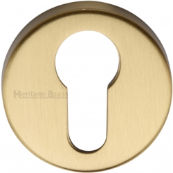ROUND EURO PROFILE ESCUTCHEON 46mm SATIN BRASS V4008-SB