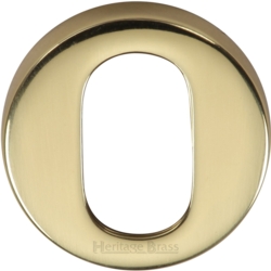 ROUND OVAL PROFILE ESCUTCHEON 46mm POLISHED BRASS V4009-PB