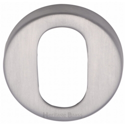 ROUND OVAL PROFILE ESCUTCHEON 46mm SATIN CHROME V4009-SC