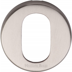 ROUND OVAL PROFILE ESCUTCHEON 46mm SATIN NICKEL V4009-SN