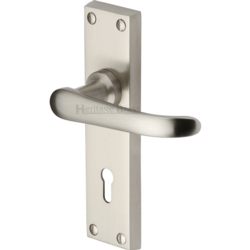 WINDSOR LEVER ON MORTICE KEY PLATE SATIN NICKEL V700-SN