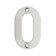 75mm NUMERAL 0 POLISHED STAINLESS STEEL