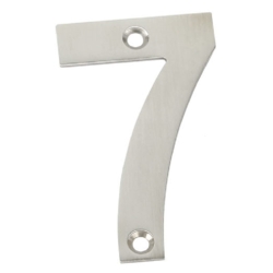 75mm NUMERAL 7 SATIN STAINLESS STEEL