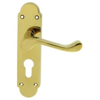 OAKLEY LEVER ON EURO PROFILE PLATE POLISHED BRASS DL168YPB