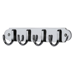 4 COAT HOOKS ON PLATE PC V1079-PC