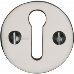 OPEN MORTICE KEY ESCUTCHEON POLISHED NICKEL V1010-PNF
