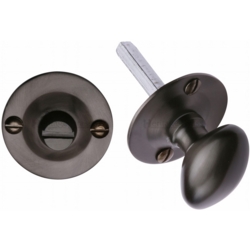 OVAL BATHROOM TURN & RELEASE MATT BRONZE BT15-MB