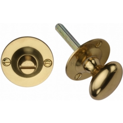 OVAL BATHROOM TURN & RELEASE POLISHED BRASS BT15-PB
