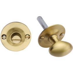 OVAL BATHROOM TURN & RELEASE SATIN BRASS BT15-SB