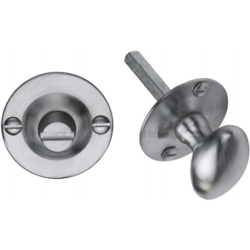 OVAL BATHROOM TURN & RELEASE SATIN CHROME BT15-SC
