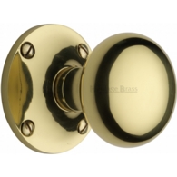 KENSINGTON MORTICE KNOB SET POLISHED BRASS KEN980-PB