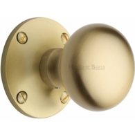 KENSINGTON MORTICE KNOB SET SATIN BRASS KEN980-SB