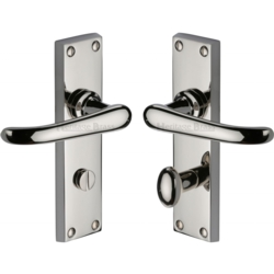 WINDSOR LEVER ON BATHROOM PLATE POLISHED NICKEL V730-PNF