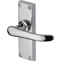 WINDSOR LEVER LATCH ON SHORT PLATE POLISHED CHROME V710-PC
