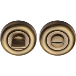 ROUND BATHROOM TURN & RELEASE ANTIQUE BRASS V6720-AT
