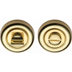 ROUND BATHROOM TURN & RELEASE POLISHED BRASS V6720-PB