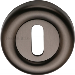 ROUND MORTICE KEY ESCUTCHEON MATT BRONZE V6722-MB