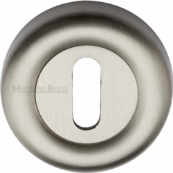 ROUND MORTICE KEY ESCUTCHEON SATIN NICKEL V6722-SN