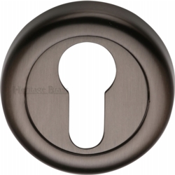 ROUND EURO PROFILE ESCUTCHEON MATT BRONZE V6724-MB