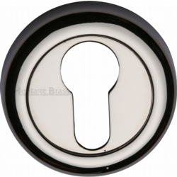 ROUND EURO PROFILE ESCUTCHEON POLISHED NICKEL V6724-PNF
