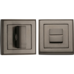 ART DECO SQUARE BATHROOM TURN & RELEASE MATT BRONZE