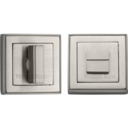 ART DECO SQUARE BATHROOM TURN & RELEASE SATIN NICKEL