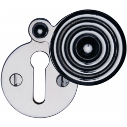 REEDED MORTICE KEY ESCUTCHEON POLISHED CHROME V972-PC