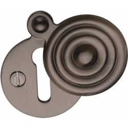 REEDED MORTICE KEY ESCUTCHEON MATT BRONZE V972-MB
