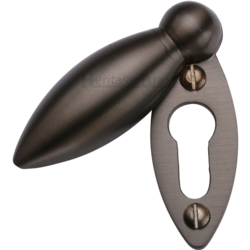 COVERED MORTICE KEY ESCUTCHEON OVAL MATT BRONZE V1022-MB
