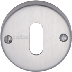 MORTICE KEY ESCUTCHEON 45mm SATIN CHROME V1014-SC