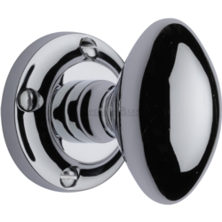 SUFFOLK OVAL MORTICE KNOB SET POLISHED CHROME V960-PC
