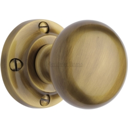 VICTORIA MORTICE KNOB SET ANTIQUE BRASS V980-AT