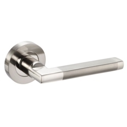 STRAIGHT LEVER ON SPRUNG ROSE DUAL CHROME ON ALUMINIUM