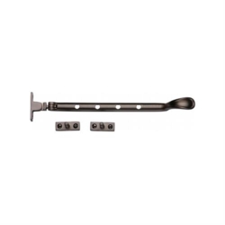 CASEMENT STAY SPOON PATTERN ANTIQUE BRASS 10" V990 10-MB