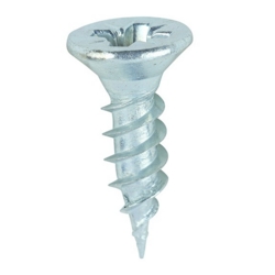 TWINTHREAD WOODSCREW CSK POZI 6 X 1/2"  3.5x12mm  BZP