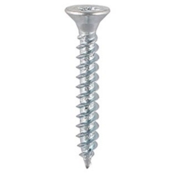 TWINTHREAD WOODSCREW CSK POZI 8 X 1"  4x25mm  BZP