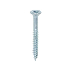 TWINTHREAD WOODSCREW CSK POZI 6 X 1 1/4"  3.5x30mm  BZP
