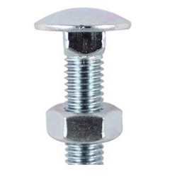 COACHBOLT & NUT M6 X 20 BZP PACK OF 10