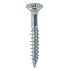 TWINTHREAD WOODSCREW CSK POZI 10 X 1 1/2"  5x40mm  BZP